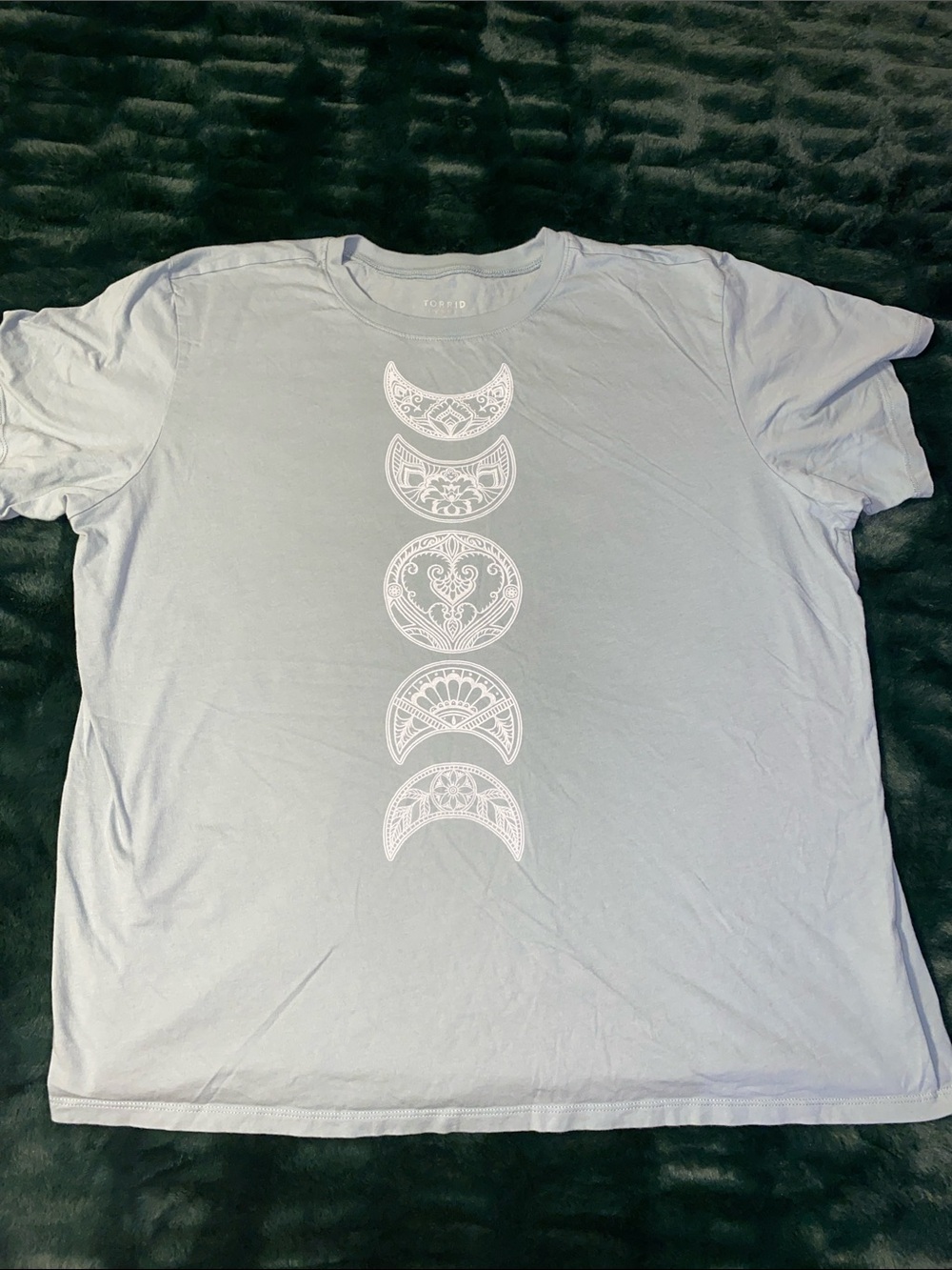 Light Blue Short-Sleeve Moon Phase Graphic Tee